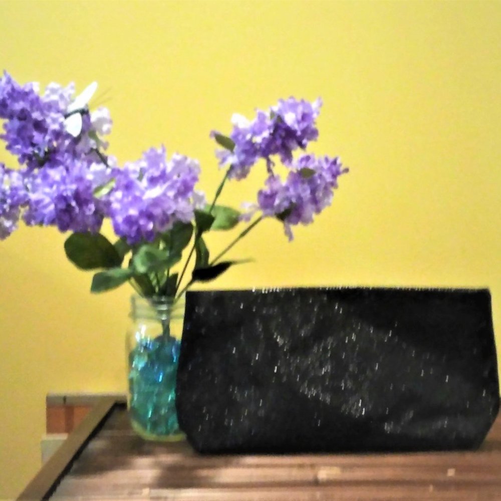 Black Sparkly Toiletry Bag